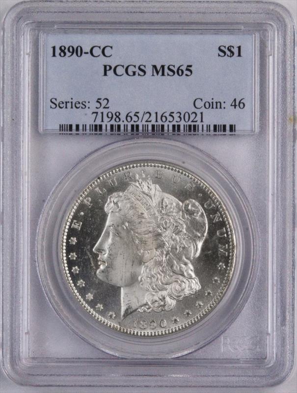 1890-CC $1 PCGS MS65 