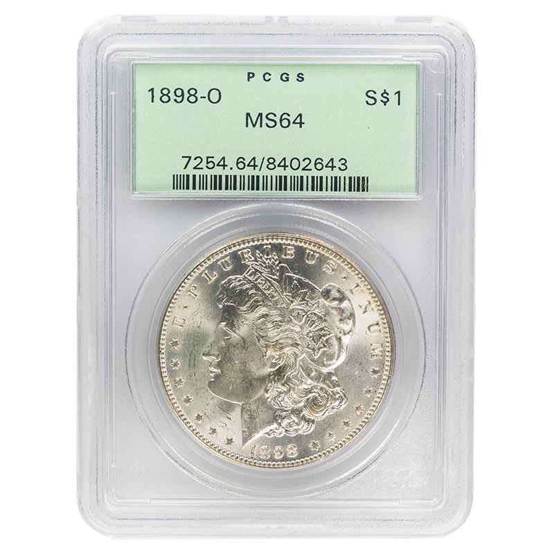 1898-O Morgan Dollar, $1 PCGS MS 64 