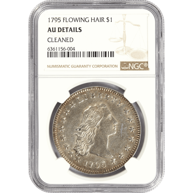 1795 Flowing Hair Dollar $1, NGC AU Details 
