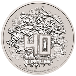 2024 1 OZ SILVER TEENAGE MUTANT NINJA TURTLE 40TH ANNIVERSARY 