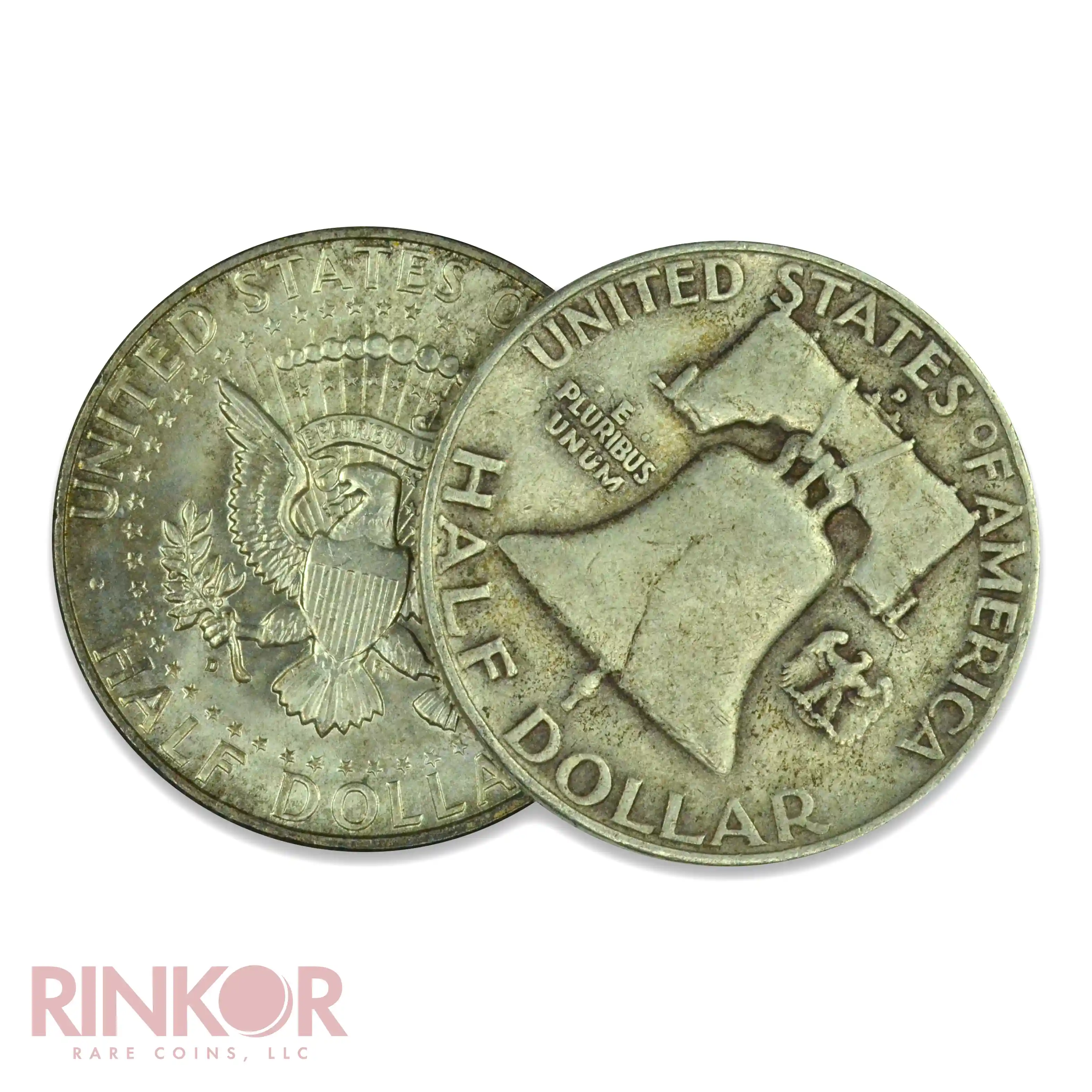 $1 Face Value of 90% US Silver Half Dollars Circulated Condition