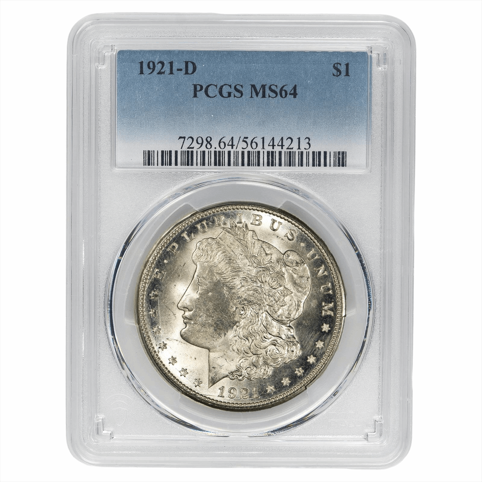 1921-D Morgan Silver Dollar  $1 PCGS MS 64