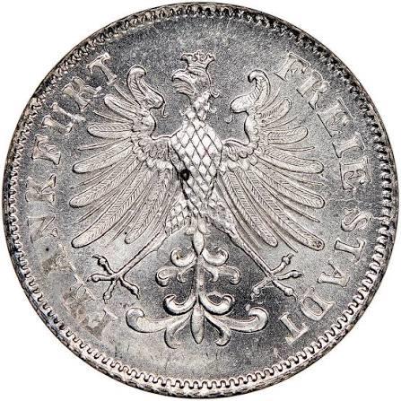 1848 German States: Frankfurt. 6 Kreuzer. PCGS MS67  image 3