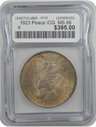 1923 Peace ICG  MS 66