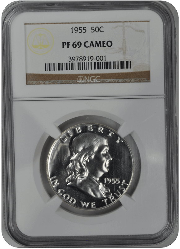 1955 Franklin Half Dollar NGC (99) PF 69