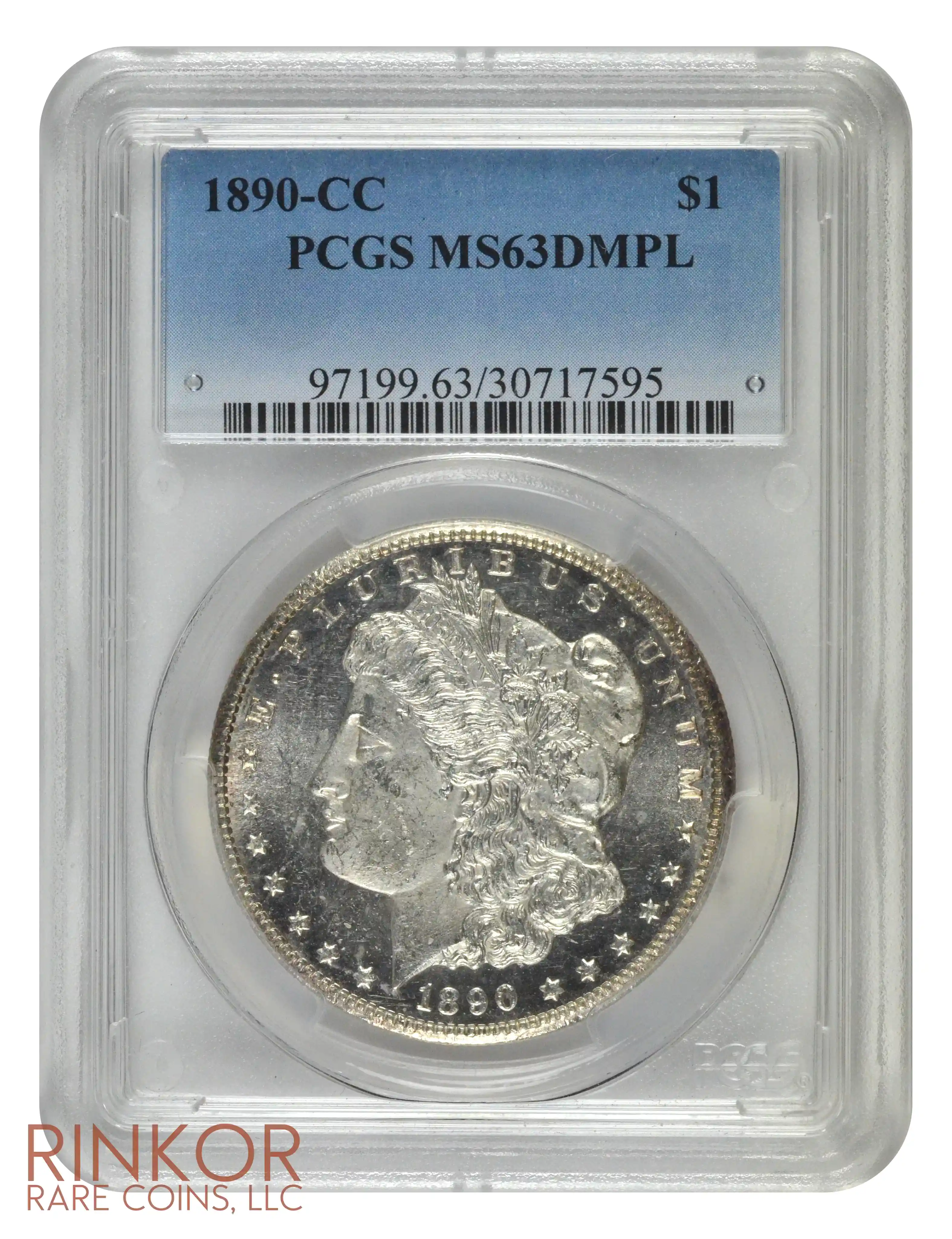1890-CC $1 PCGS MS 63 DMPL