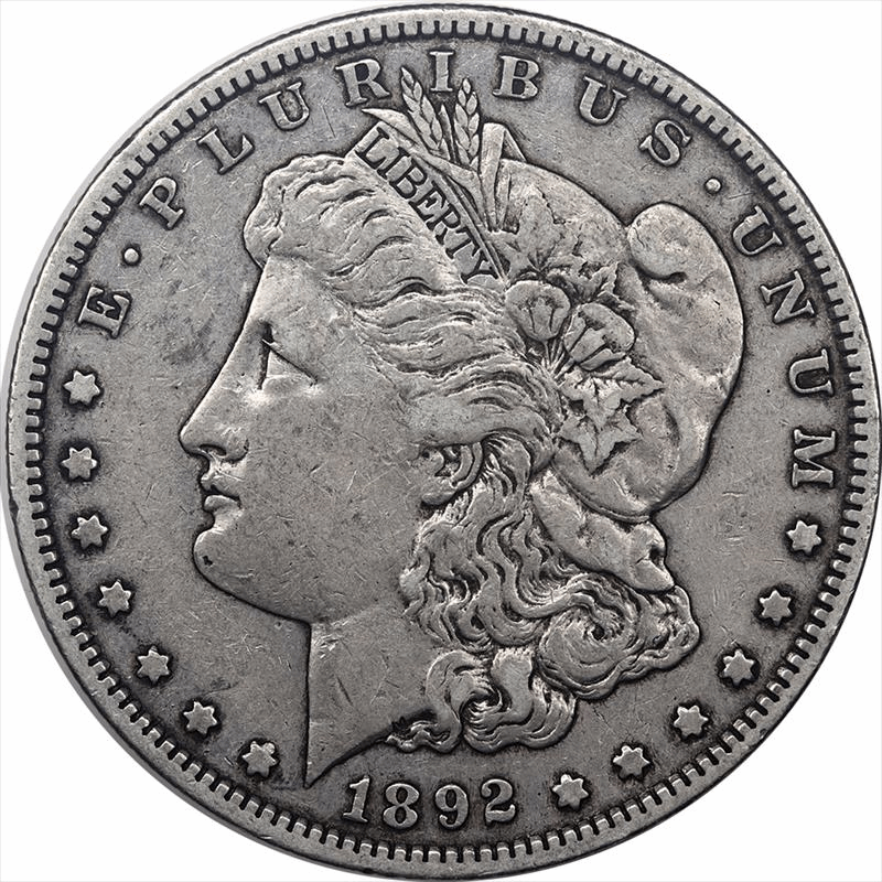 1892-S Morgan Silver Dollar $1 Raw Ungraded Coin 