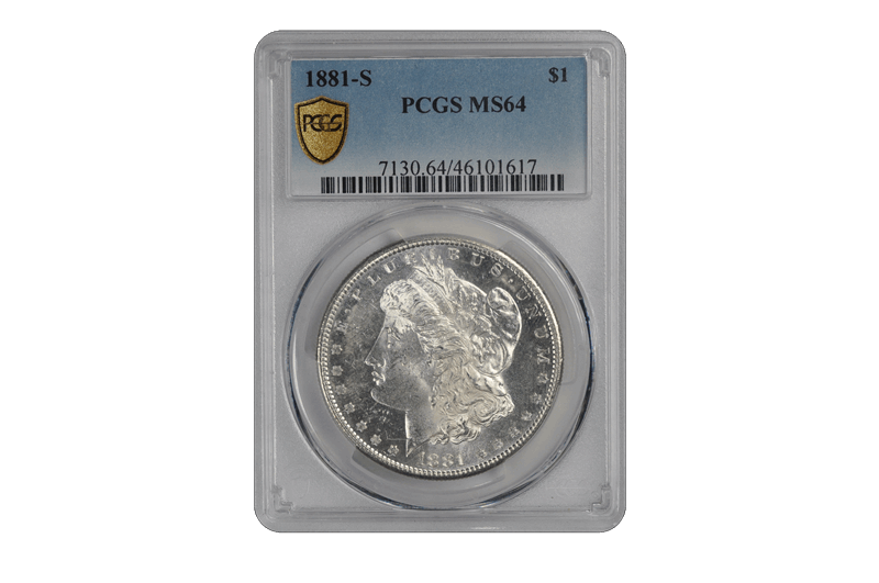 1881-S $1 Morgan Dollar PCGS  #3587-2 MS64