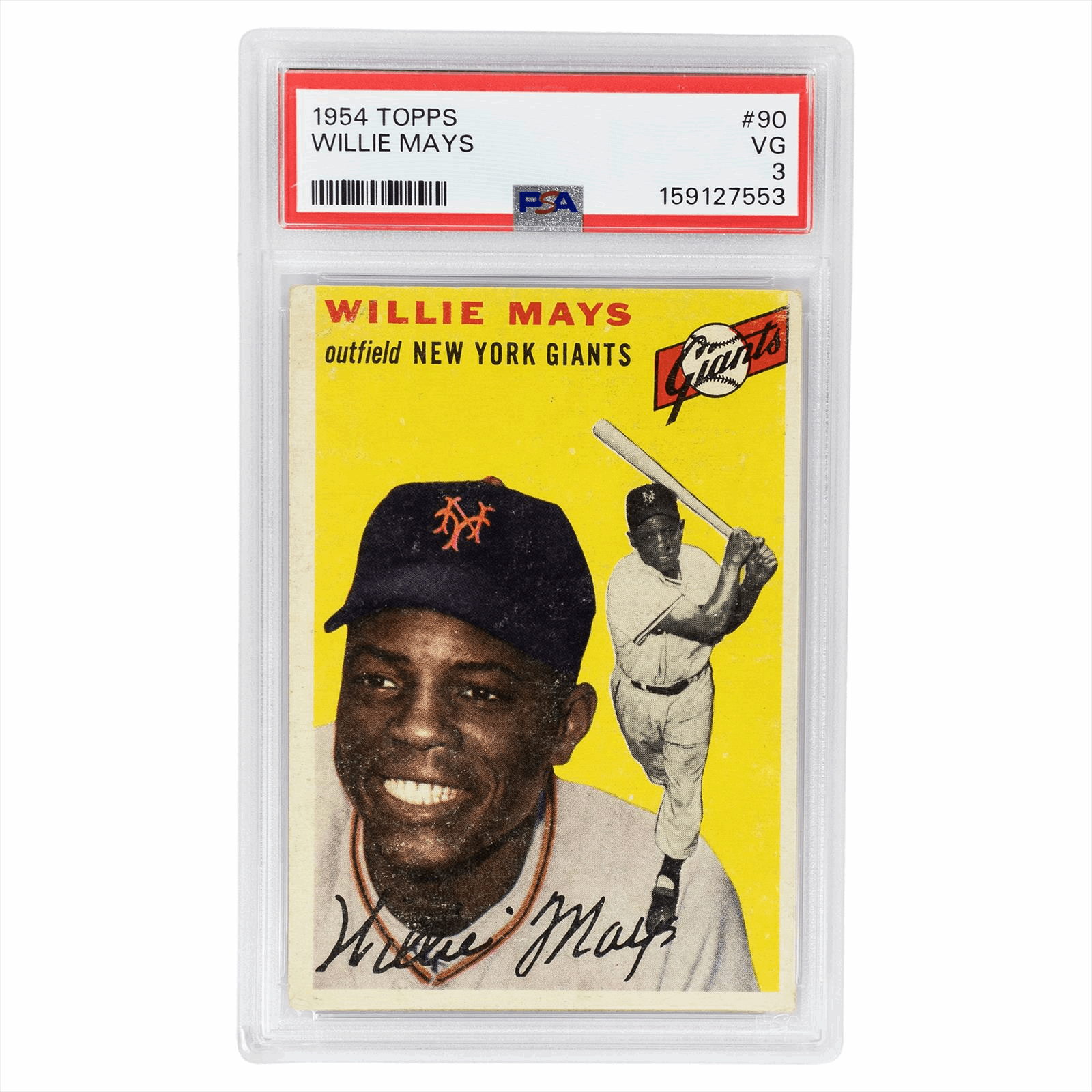 1954 Topps Willie Mays #90 PSA VG 3 Cert #159127553
