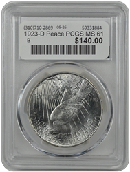 1923-D Peace PCGS MS 61