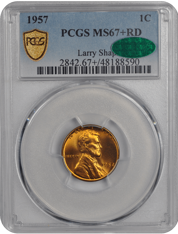 1957 Lincoln PCGS RD 67+