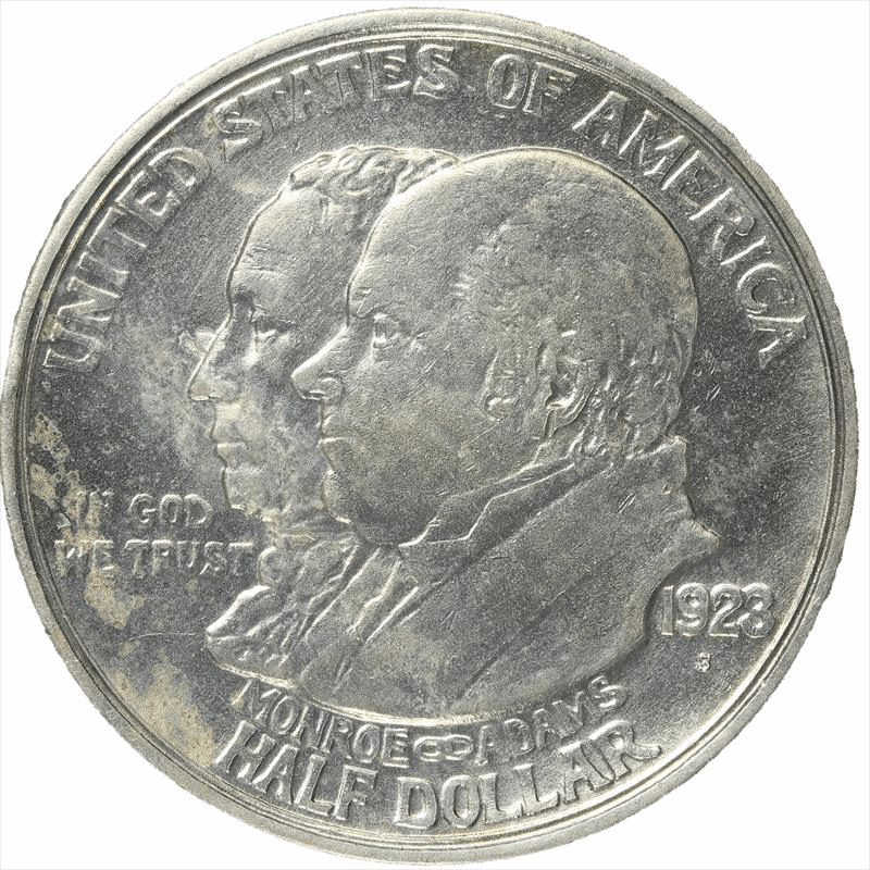 1923-S Monroe Commemorative Half Dollar 50c, Uncirculated