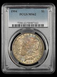 1904 $1 PCGS MS 62