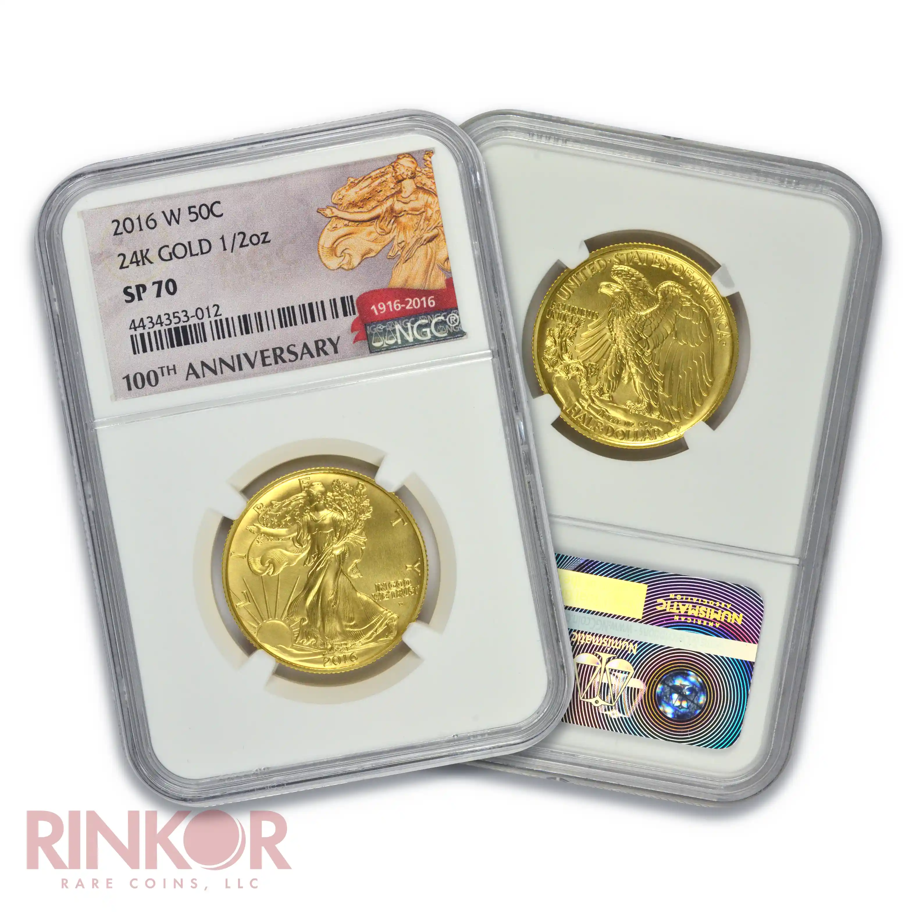 2016-W Gold 1/2oz Walking Liberty Half Dollar 100th Anniversary NGC SP 70