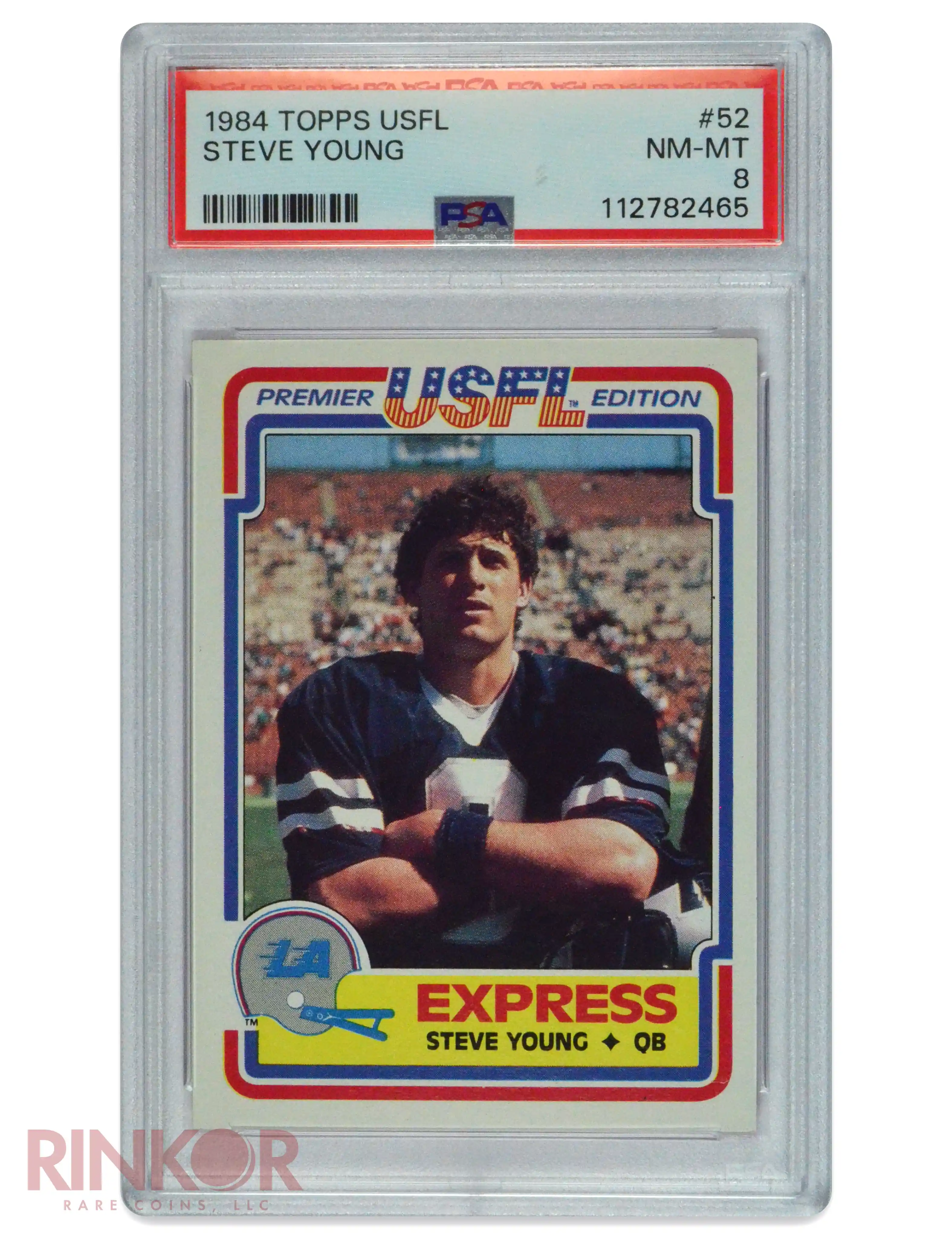 1984 Topps USFL Steve Young #52 PSA NM-MT 8
