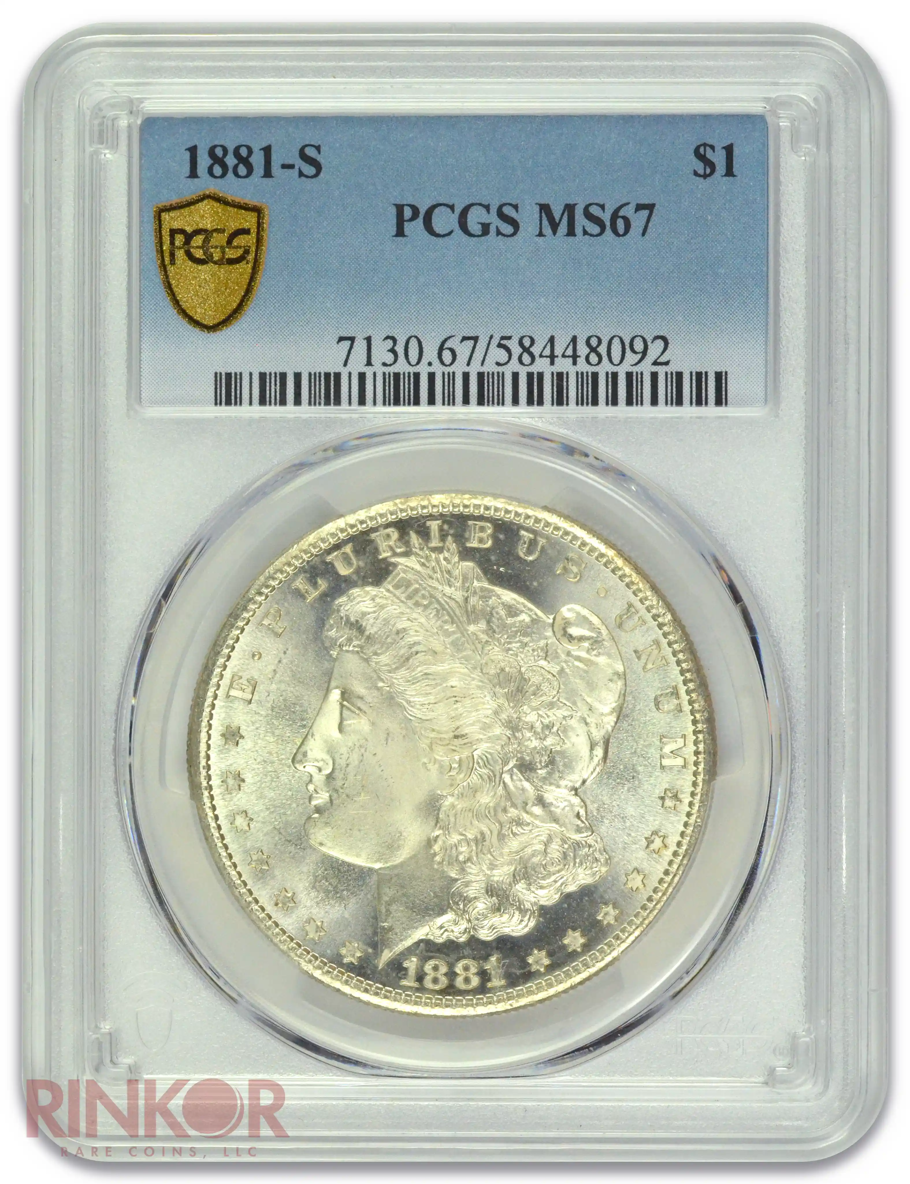 1881-S $1 Morgan Dollar PCGS MS 67