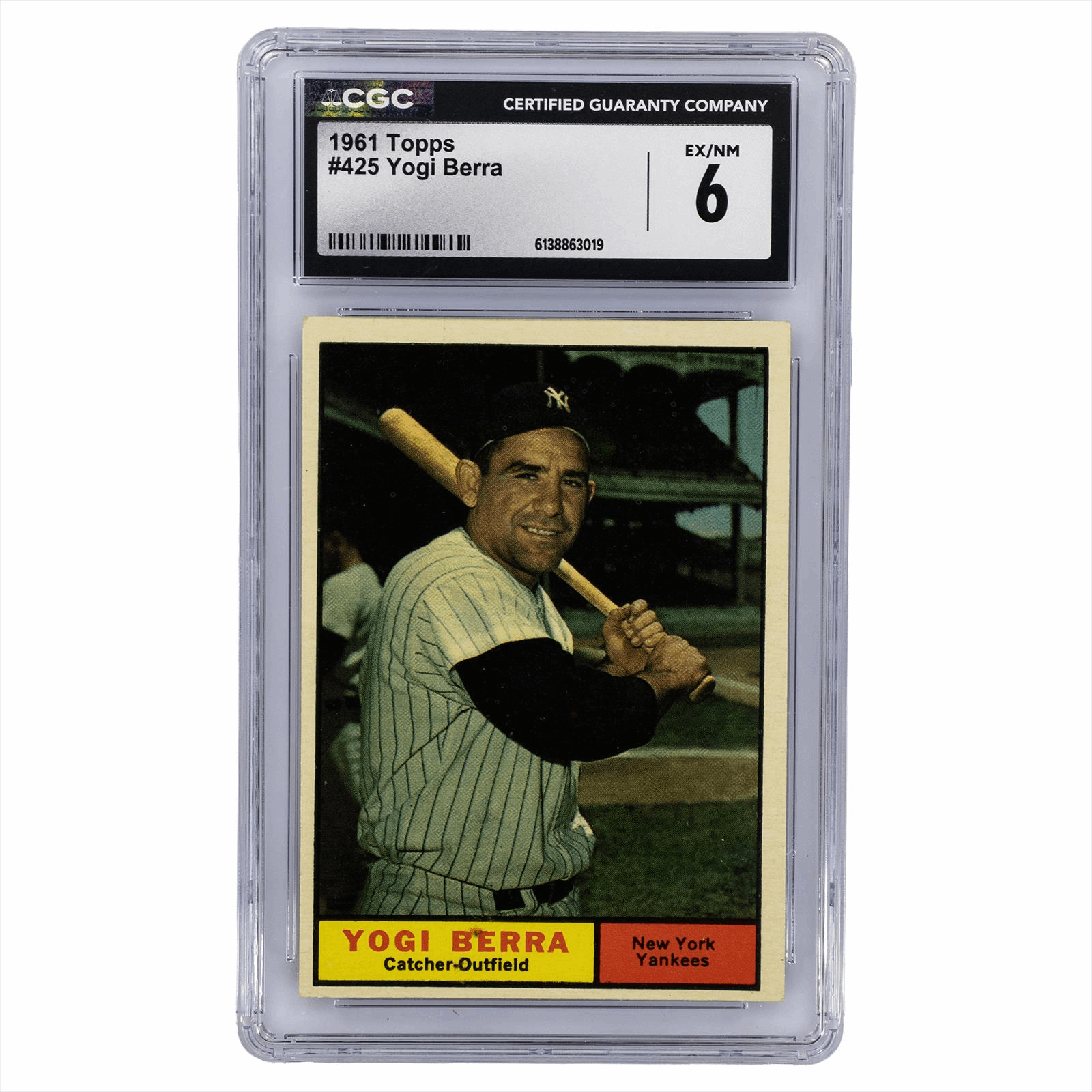 1961 Topps Yogi Berra #425 CGC EX/NM 6