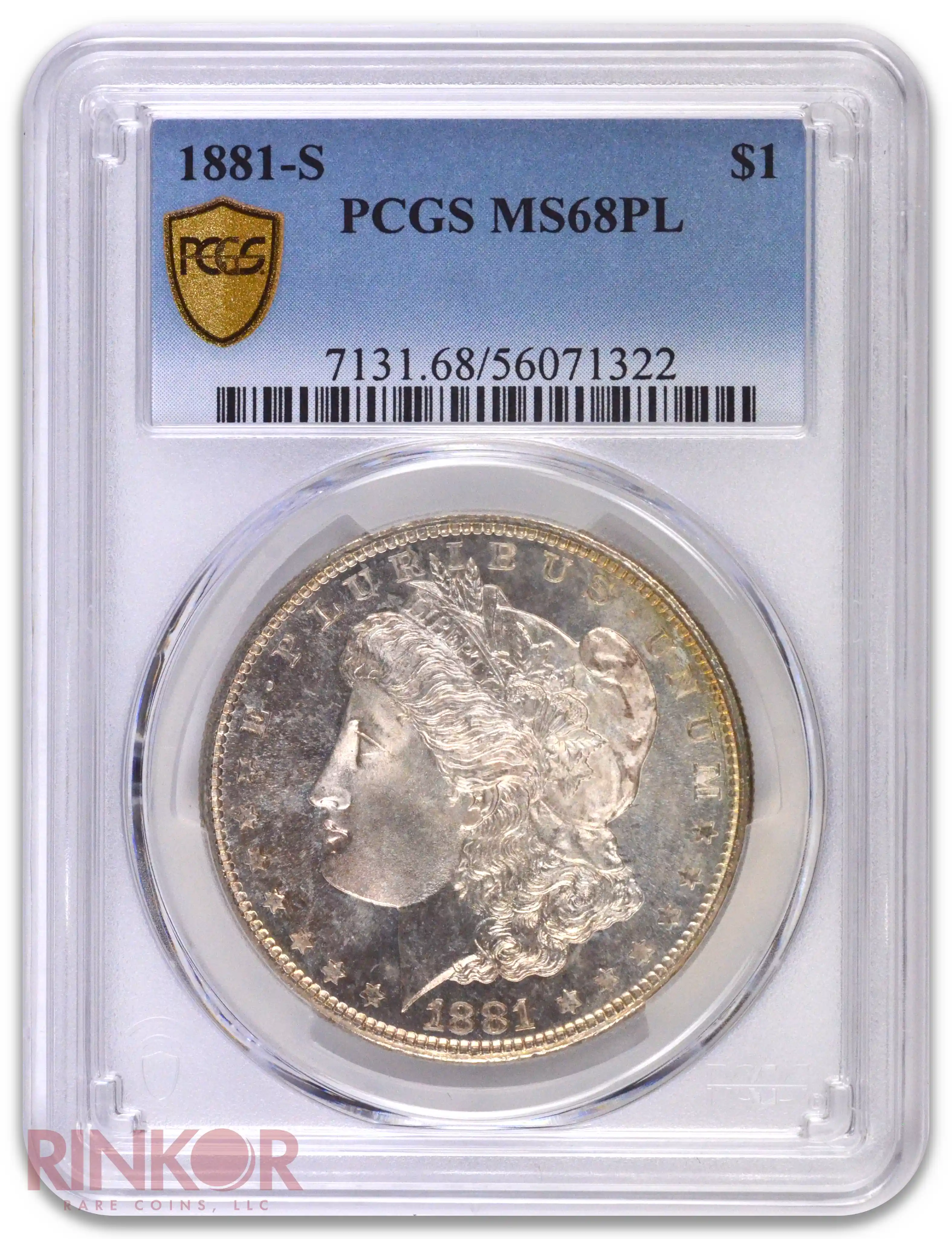 1881-S $1 Morgan Dollar PCGS MS 68 PL