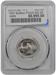 1937 Buffalo PCGS MS 68 