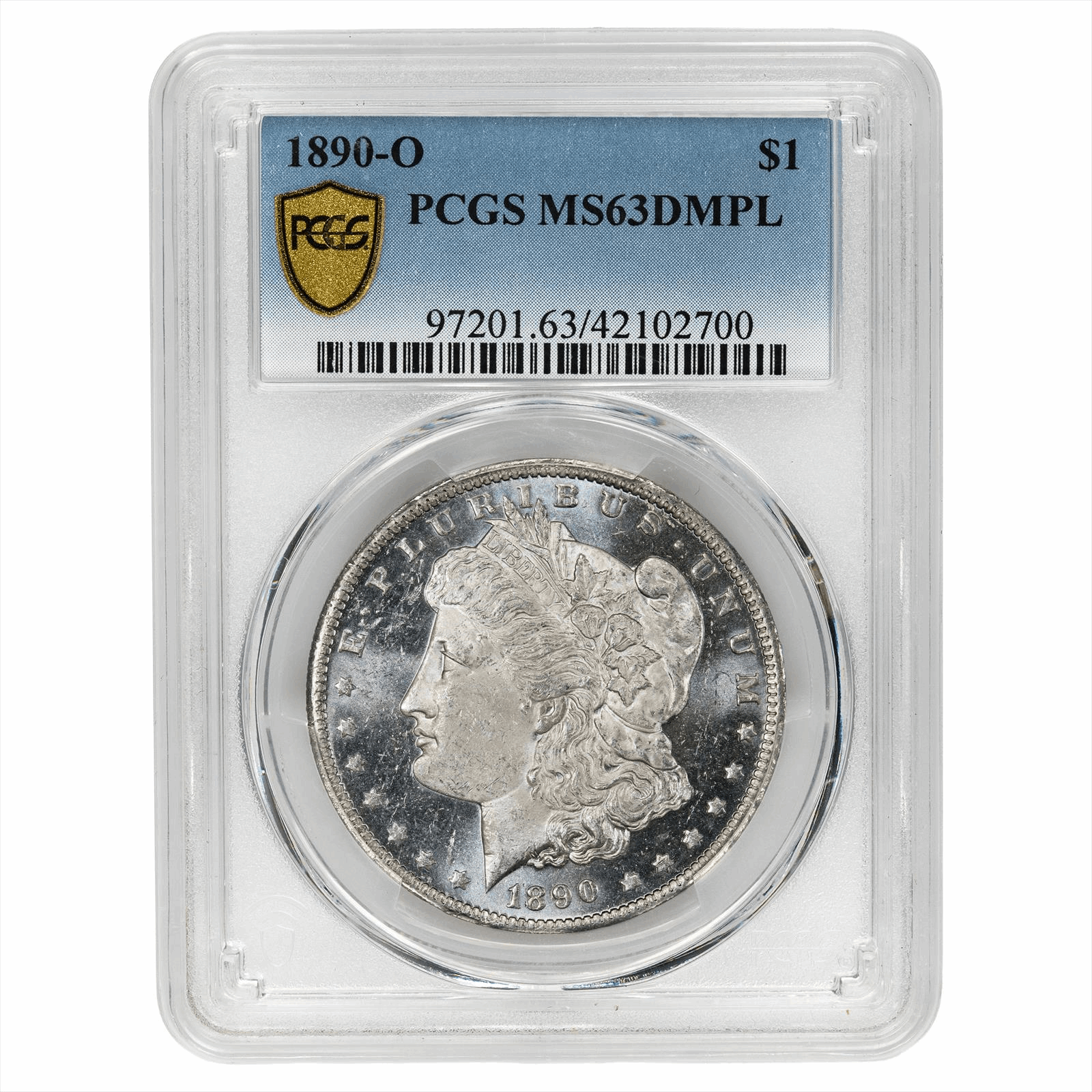 1890-O Morgan Dollar $1 PCGS MS 63 DMPL