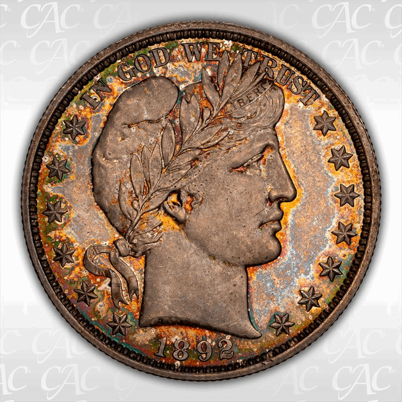 1892 50C CACG PR 65