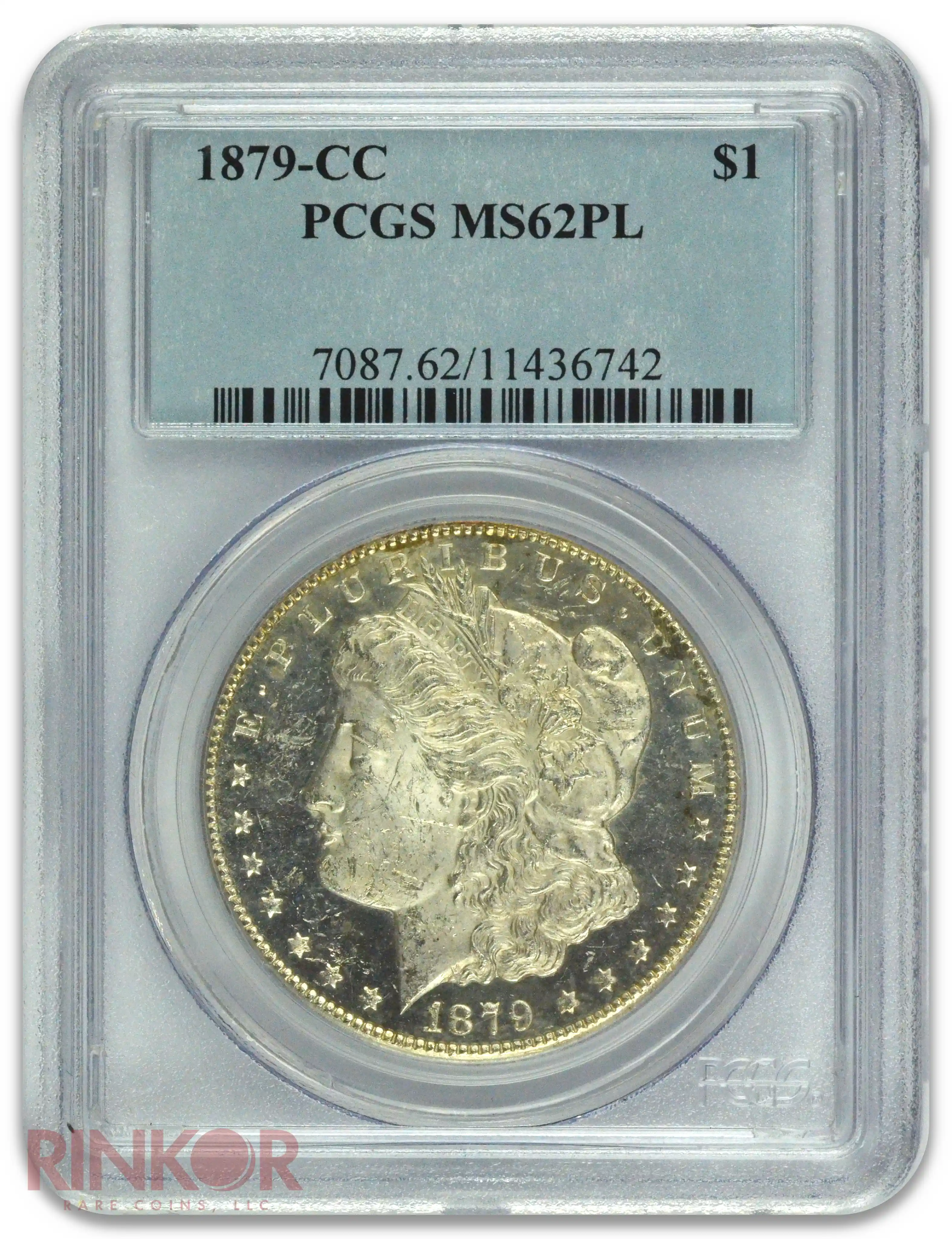 1879-CC $1 Morgan Dollar PCGS MS 62 PL