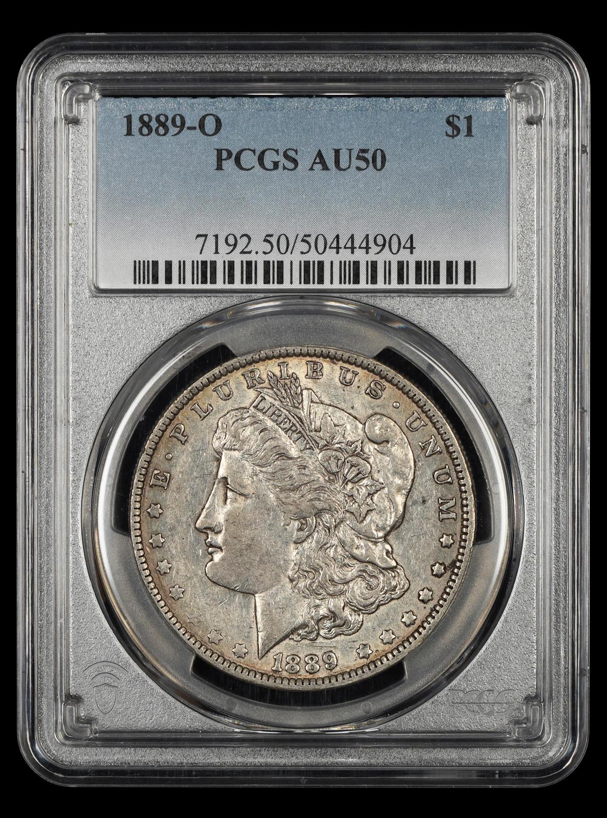 1889-O $1 PCGS AU-50