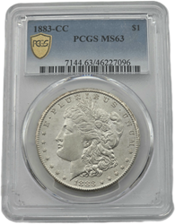 1883-CC $1 PCGS MS63