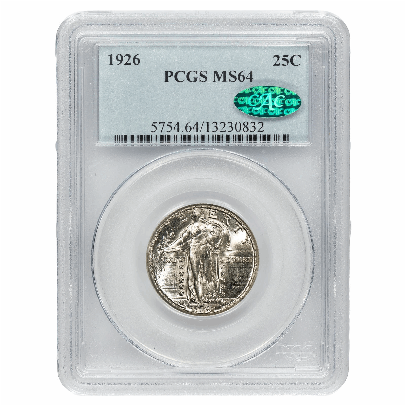 1926 Standing Liberty Quarter 25C PCGS MS 64 CAC