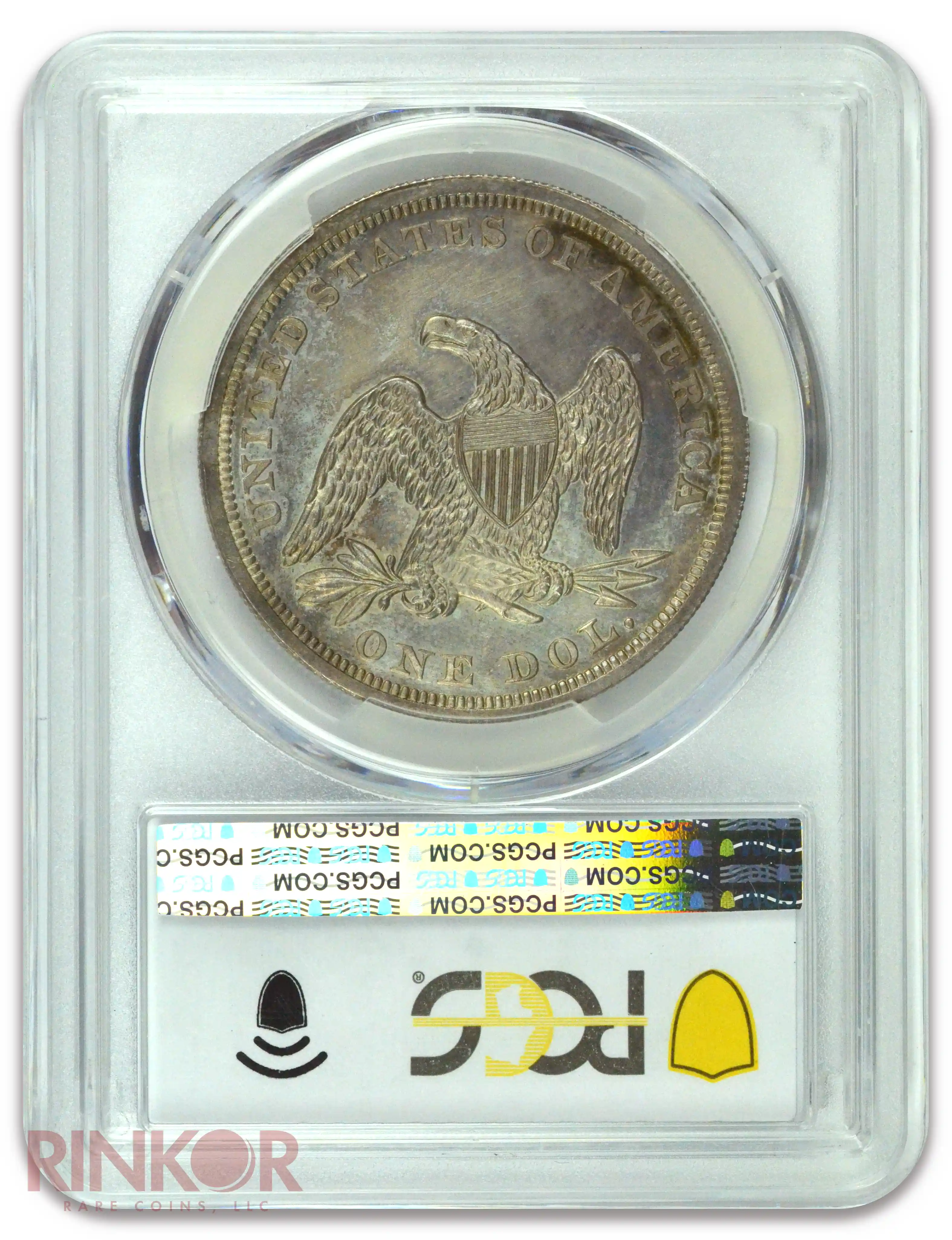 1851 $1 Seated Dollar Restrike PCGS Reverse