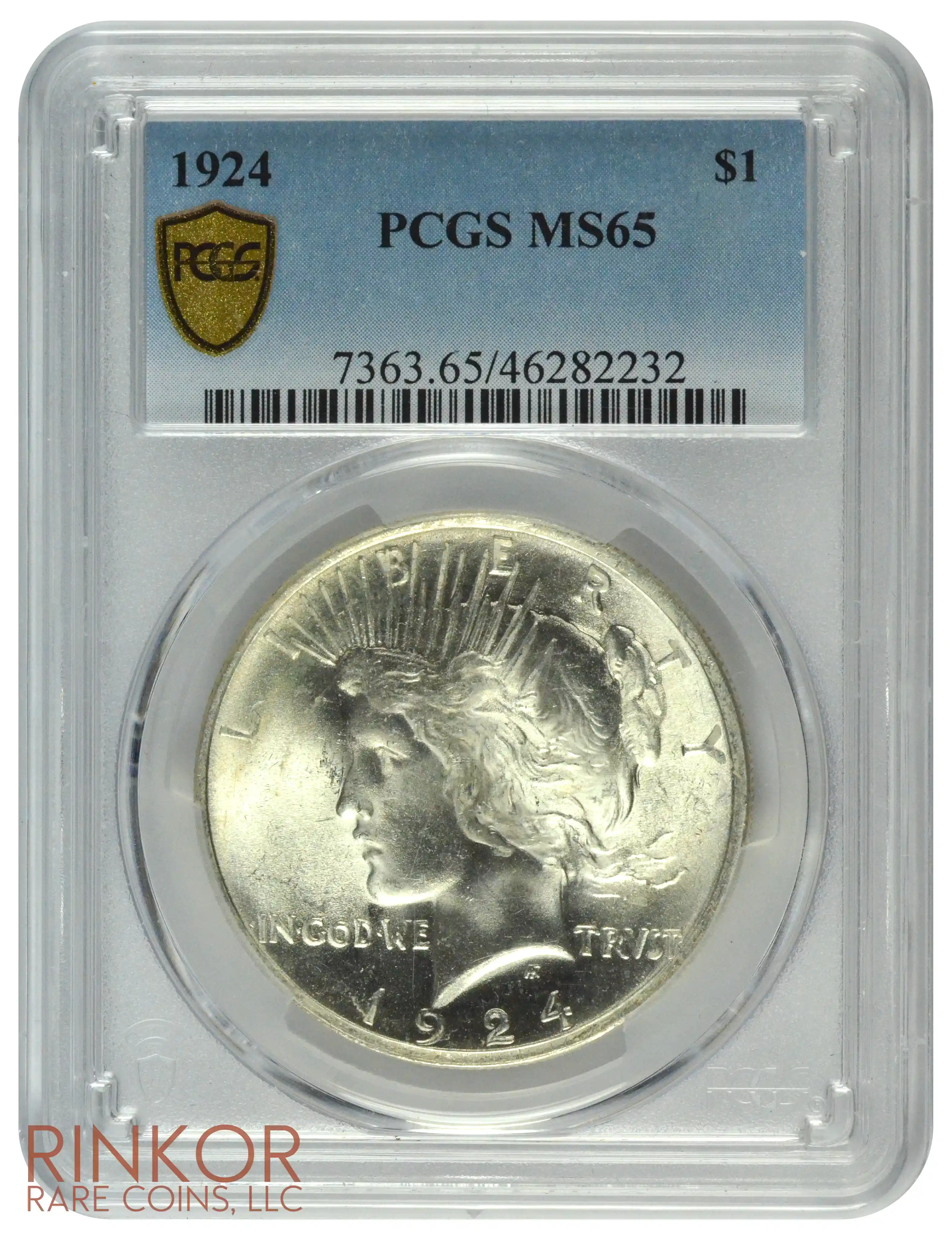 1924 $1 PCGS MS 65