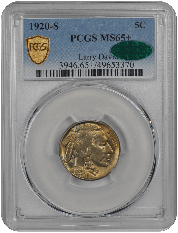 1920-S Buffalo PCGS CAC MS 65+