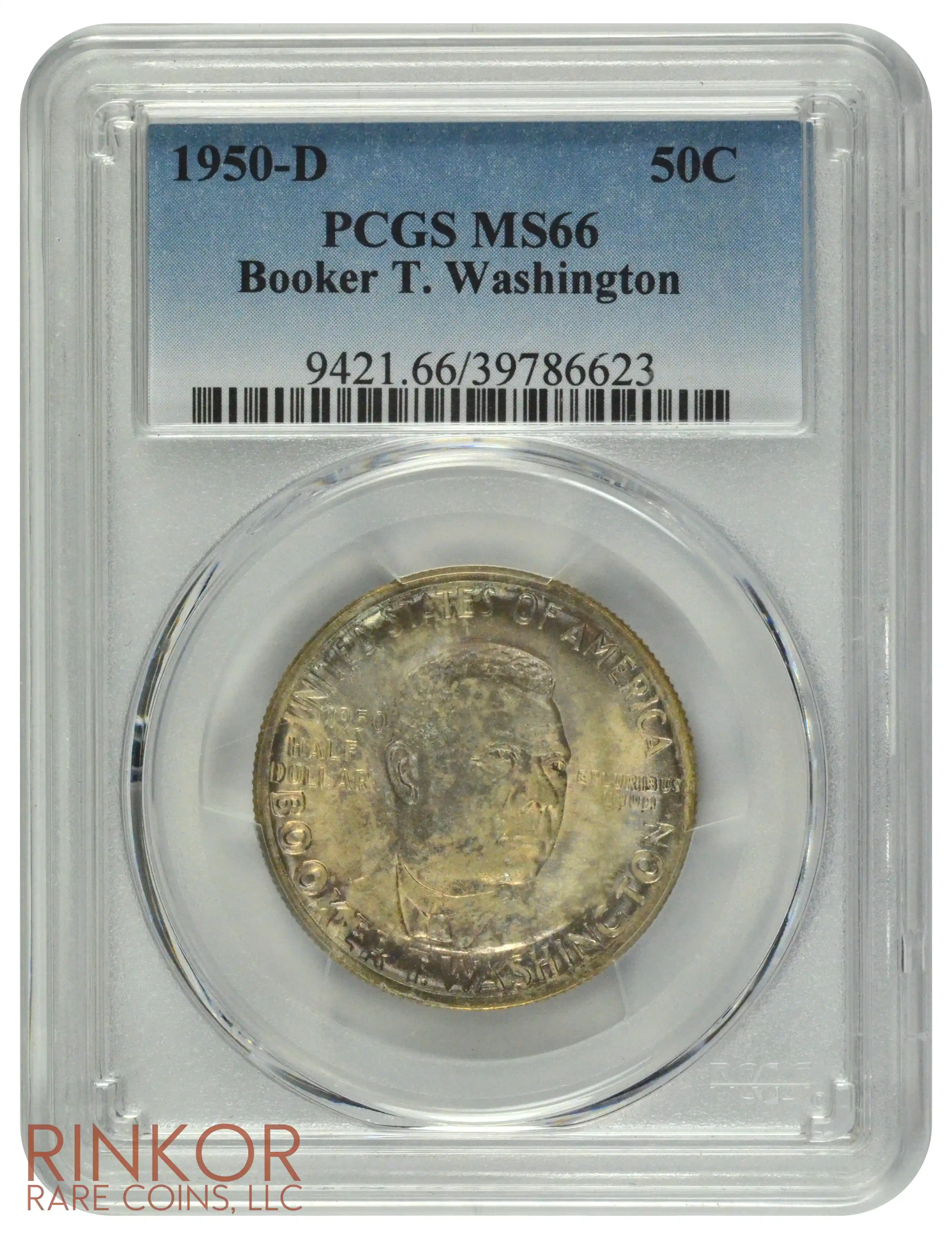 1950-D Booker T. Washington Commemorative Half Dollar PCGS MS 66