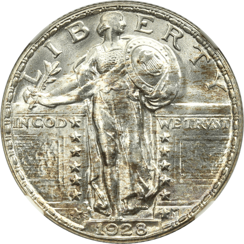 1928-S Standing Liberty Quarter 25c, NGC MS 65 - Great Luster