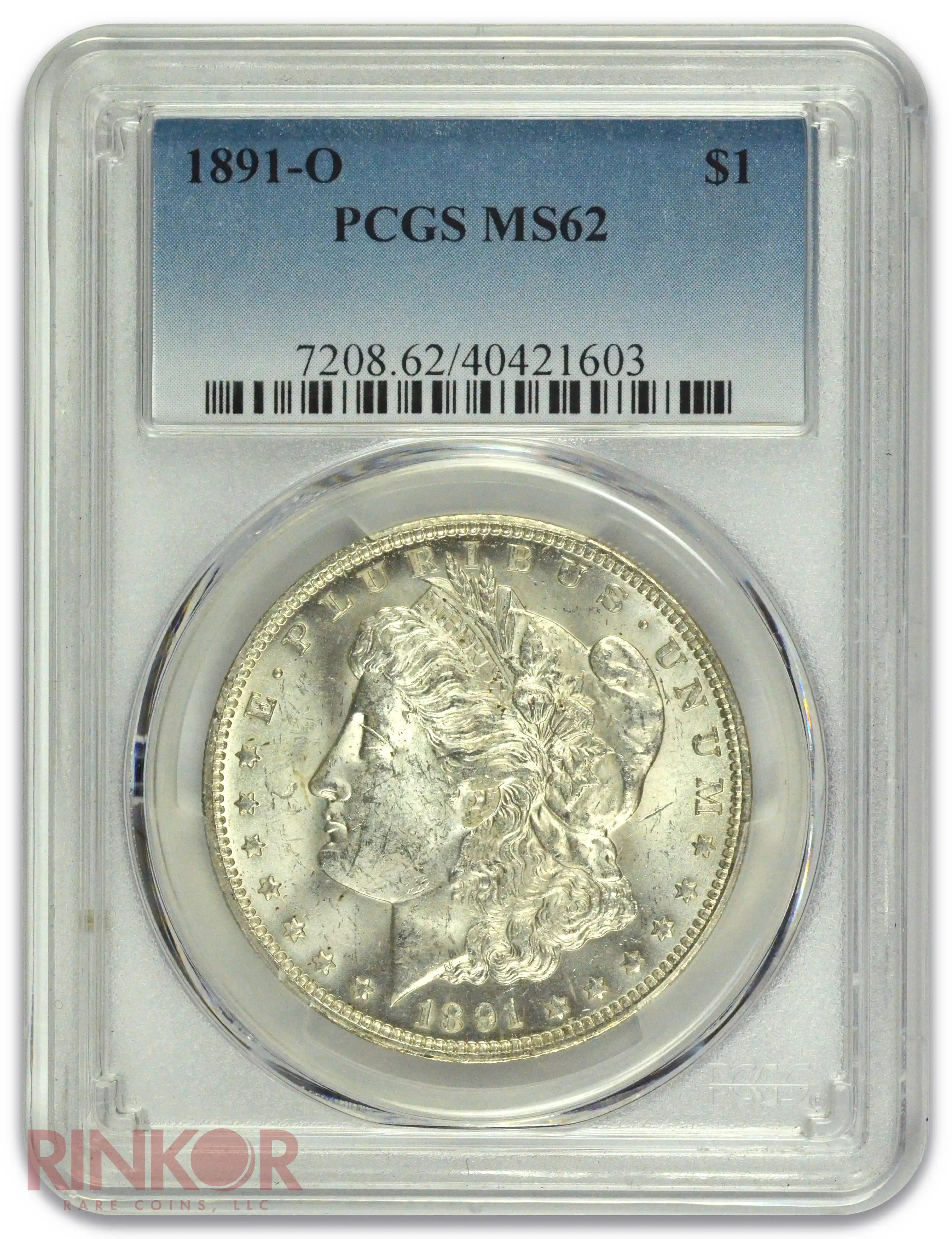 1891-O $1 Morgan Dollar PCGS MS 62