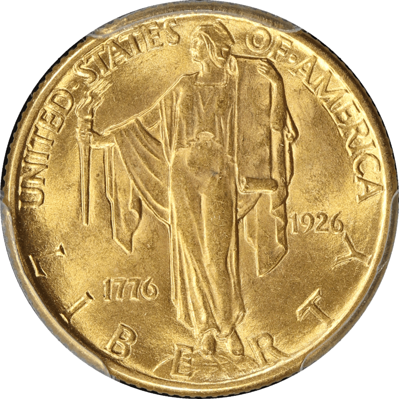 1926 Sesquicentennial $2.50 , PCGS MS 64 - Beautifully Preserved