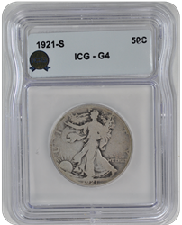1921-S Walking Liberty ICG  G4