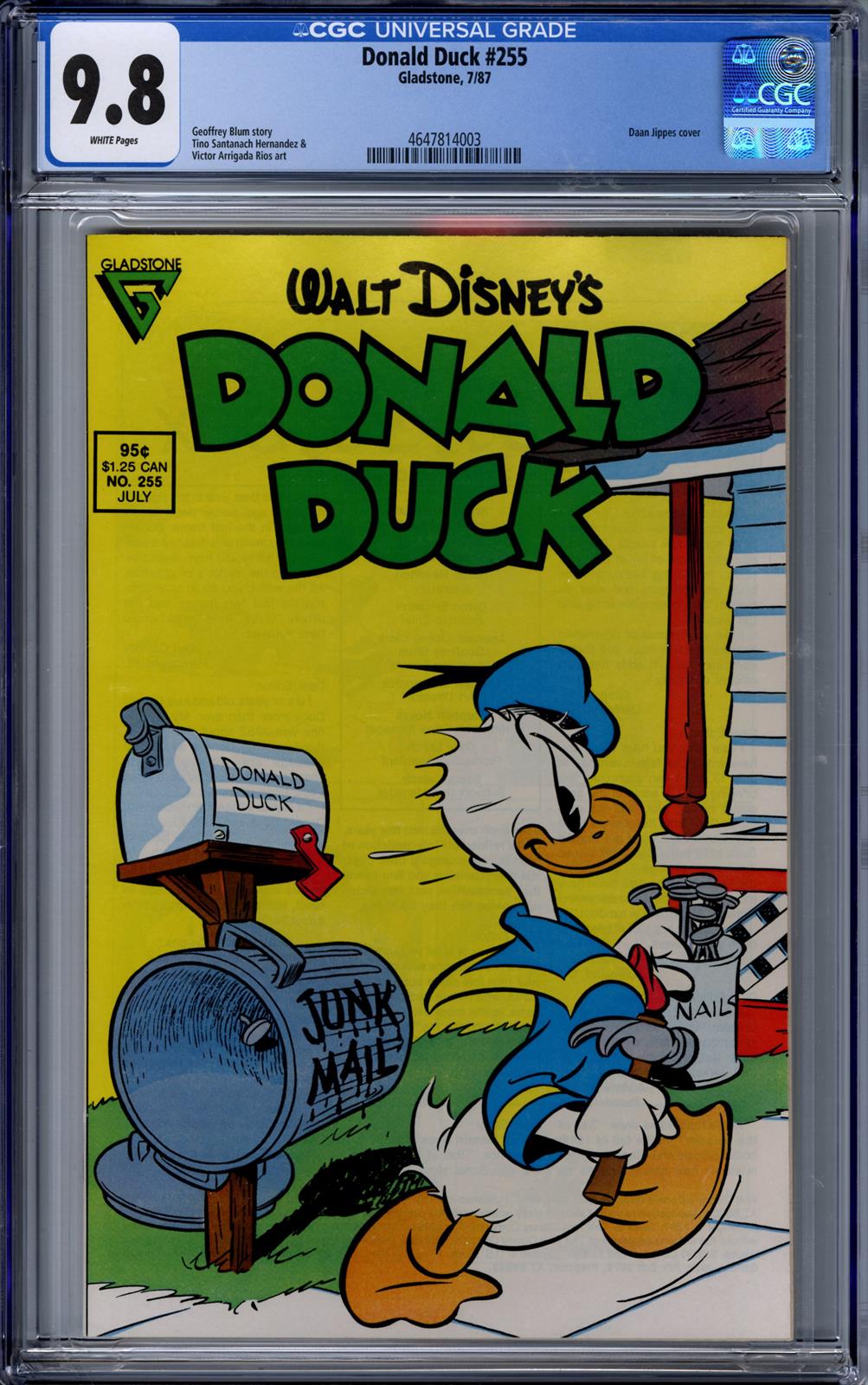 Donald Duck #255 CGC 9.8 (Gladstone, 1987) 