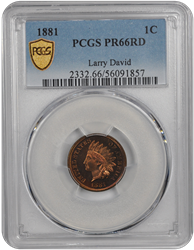 1881 Indian Head PCGS RD 66