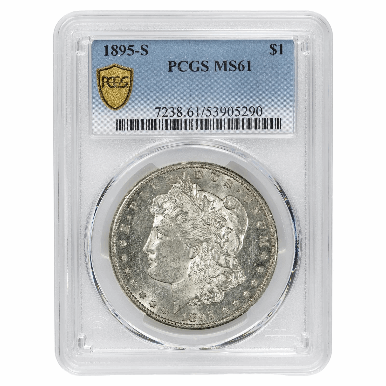 1895-S Morgan Silver Dollar $1 PCGS MS 61 - Semi Key Date