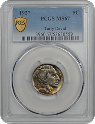1927 Buffalo PCGS MS 67