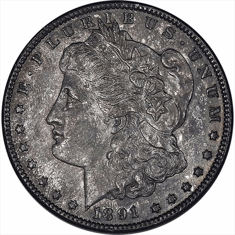 1891-CC Morgan Silver Dollar $1 Raw AU