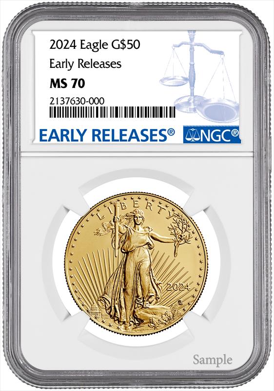 2024 $50 American Gold Eagle MS70 NGC 