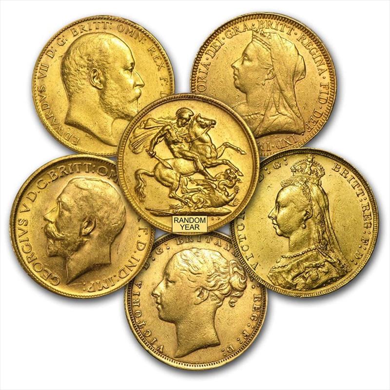 Great Britain One Pound Sovereign Gold .2354 oz Gold -Assorted Years and Designs- 