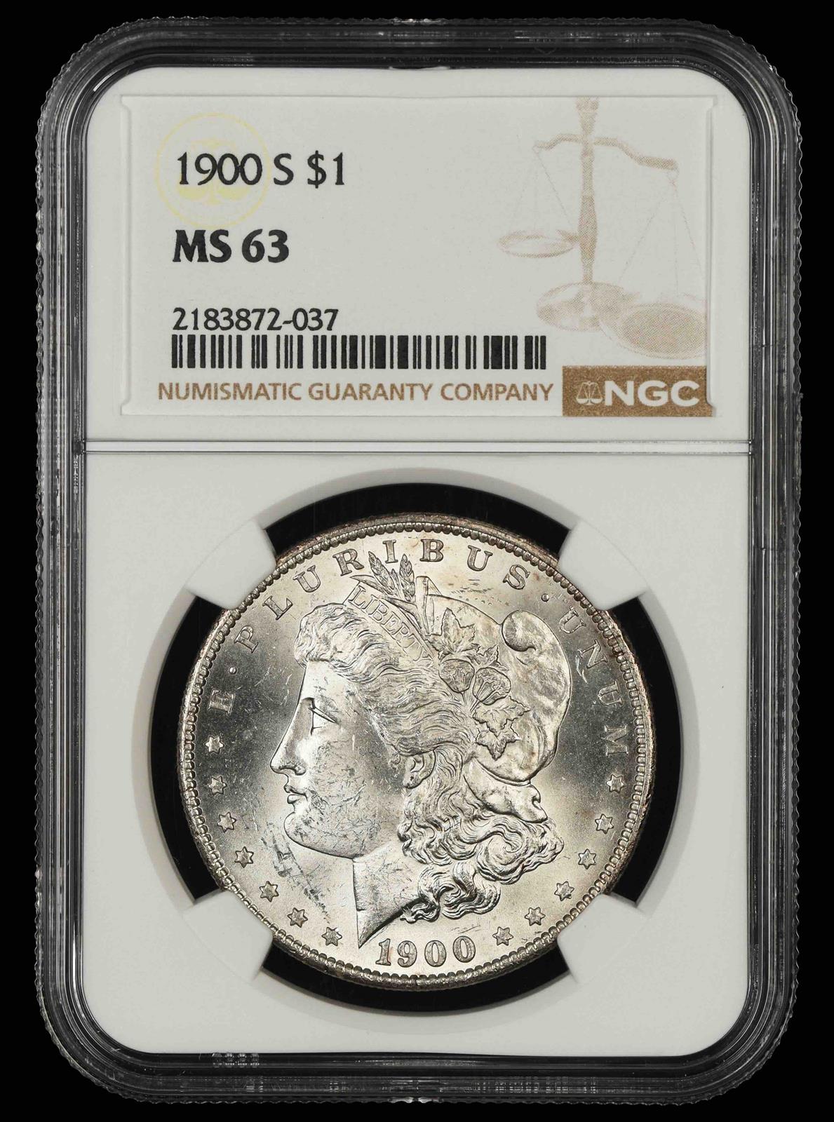 1900 S $1 NGC  MS63
