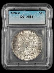 1892 O $1 ICG AU58