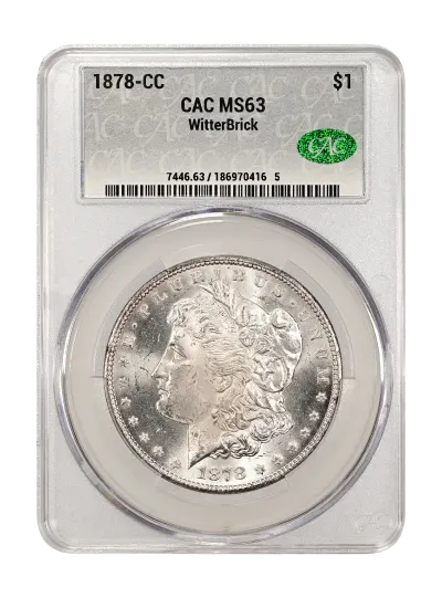 1878-CC $1 CACG MS 63 WitterBrick