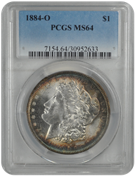 1884-O $1 Morgan Dollar PCGS  #3608-3 MS64