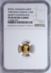 1990 Hawaii 5 Gold Coin Set 1.9 oz 