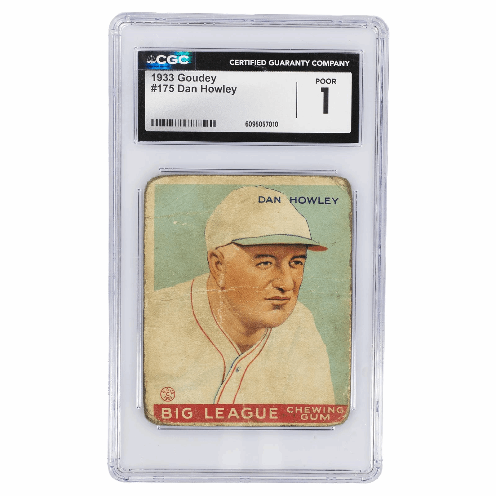 1933 Goudey Dan Howley #175 CGC POOR 1